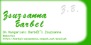 zsuzsanna barbel business card